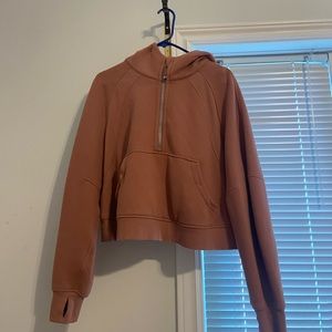 Lululemon scuba 1/2 zip spiced chai